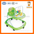 low price baby walker 801A green with 7 small wheels and toy